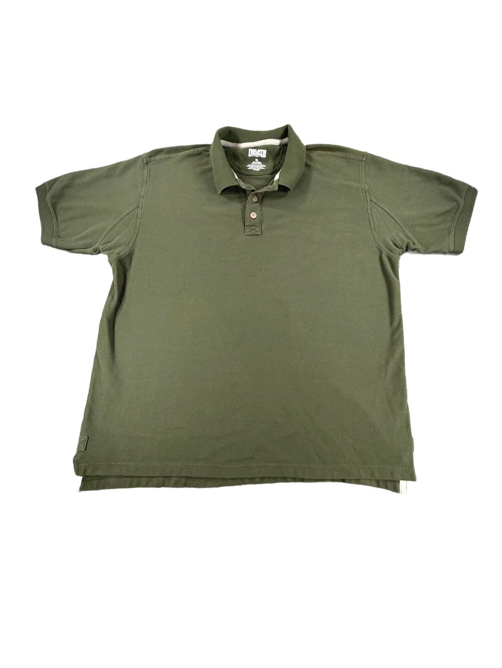 Duluth Trading Co. Men's Short Sleeve Preppy Polo Shirt Olive Green Size XL